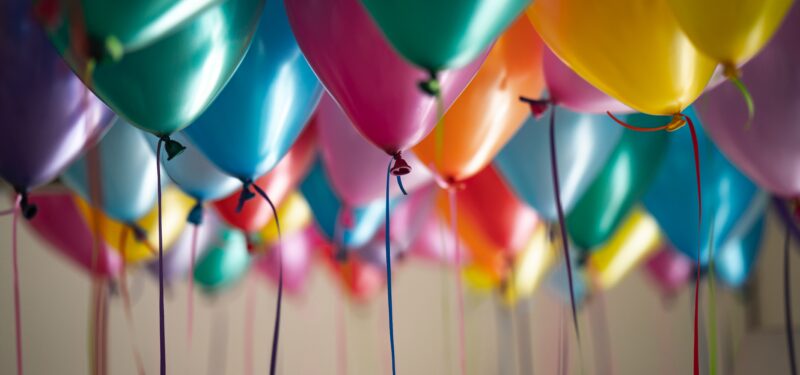 party baloons in different colours