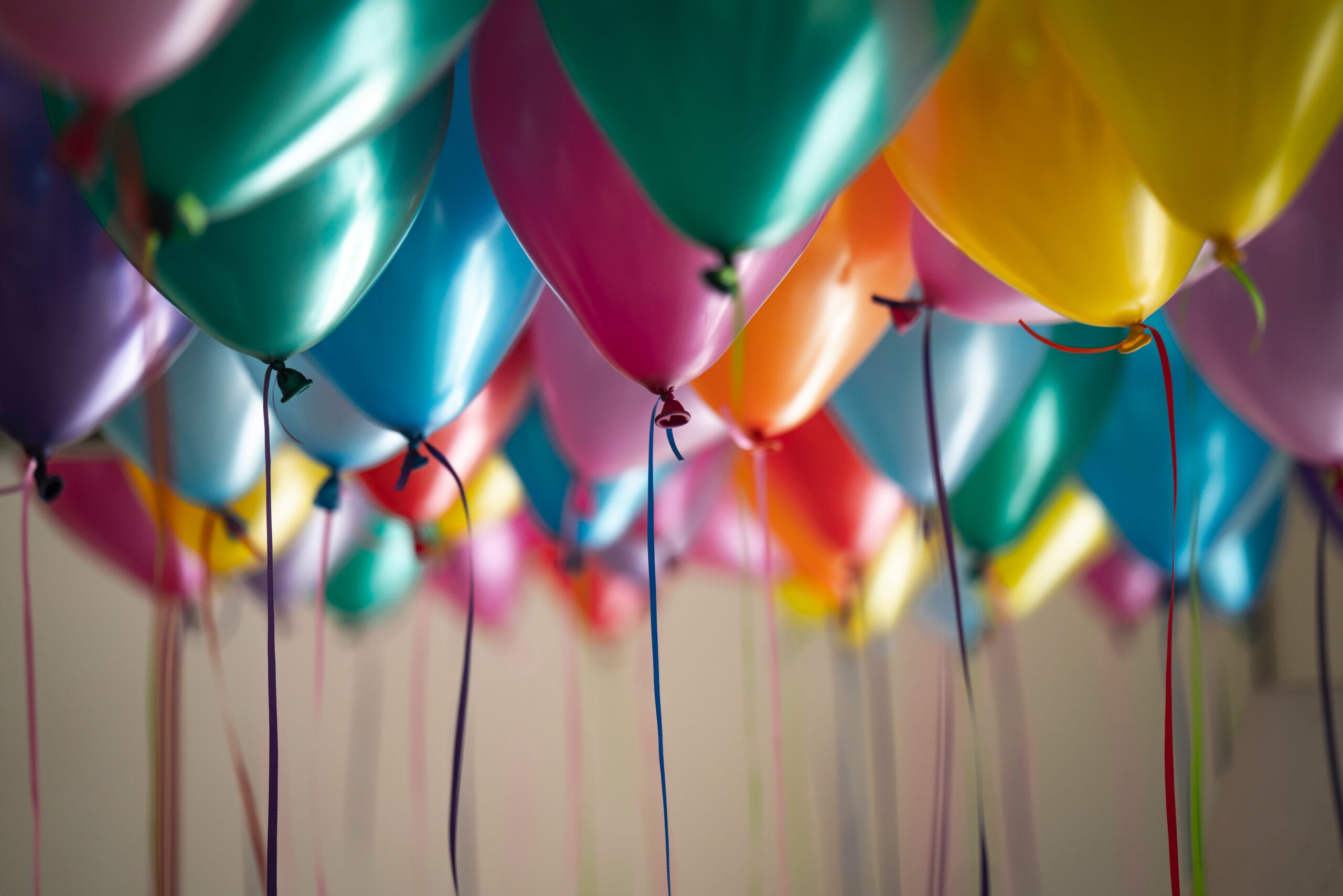 party baloons in different colours