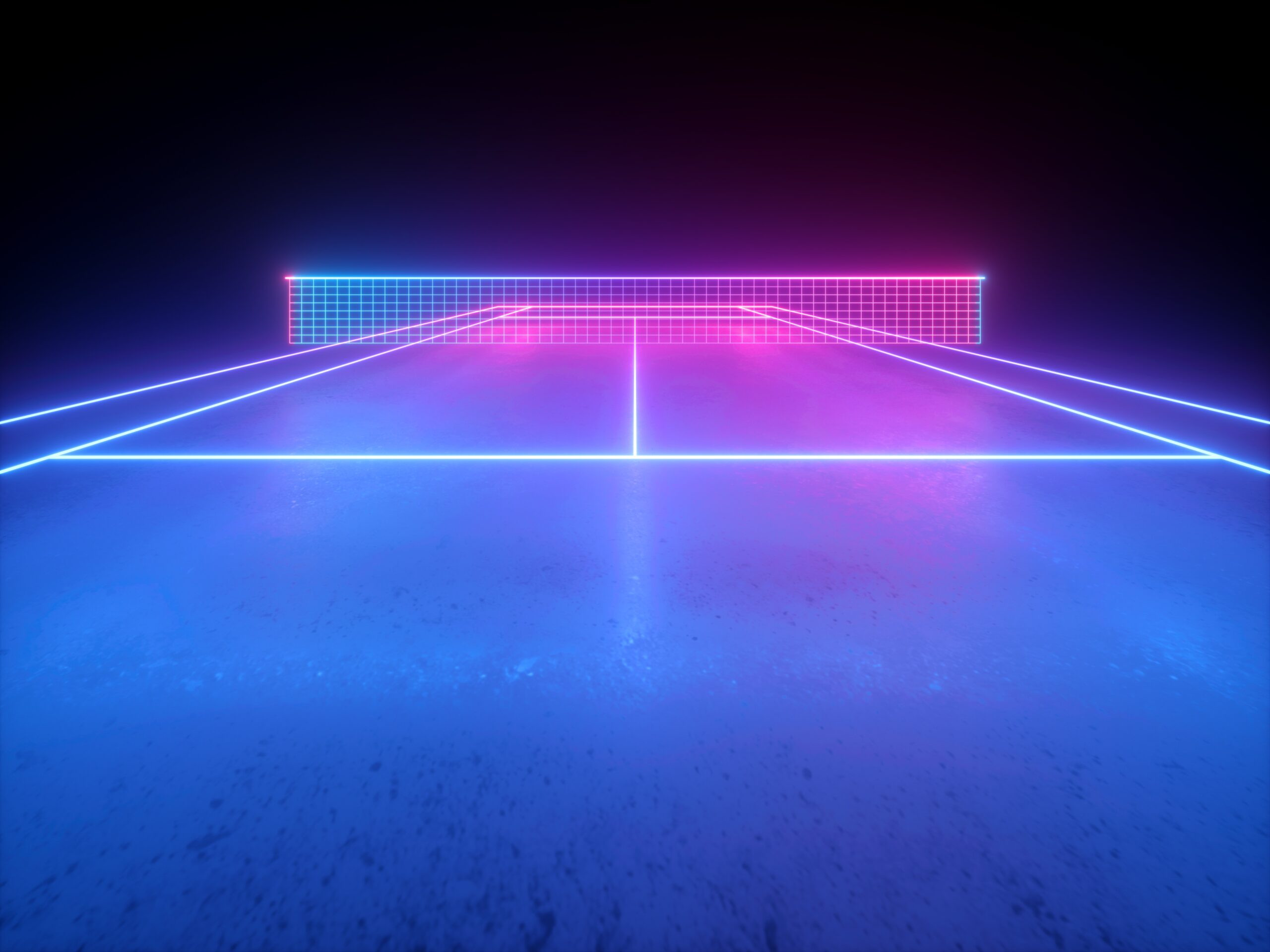 strategy over tactics - neon tennis court